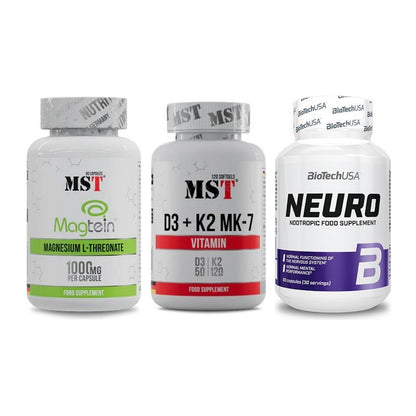 Ausdauer-Set: MST Magnesium + MST Vitamin D3 + BioTech Neuro – alle enthaltenen Artikel