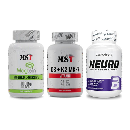 Ausdauer-Set: MST Magnesium + MST Vitamin D3 + BioTech Neuro – alle enthaltenen Artikel