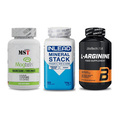 Ausdauer-Set: MST Magnesium + INLEAD Mineral + BioTech L-Argini – alle enthaltenen Artikel