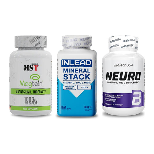 Ausdauer-Set: MST Magnesium + INLEAD Mineral + BioTech Neuro – alle enthaltenen Artikel