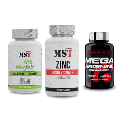Ausdauer-Set: MST Magnesium + MST Zinc Chelate + Scitec Mega – alle enthaltenen Artikel
