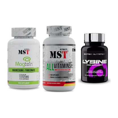 Ausdauer-Set: MST Magnesium + MST All Vitamins + Scitec Lysine – alle enthaltenen Artikel