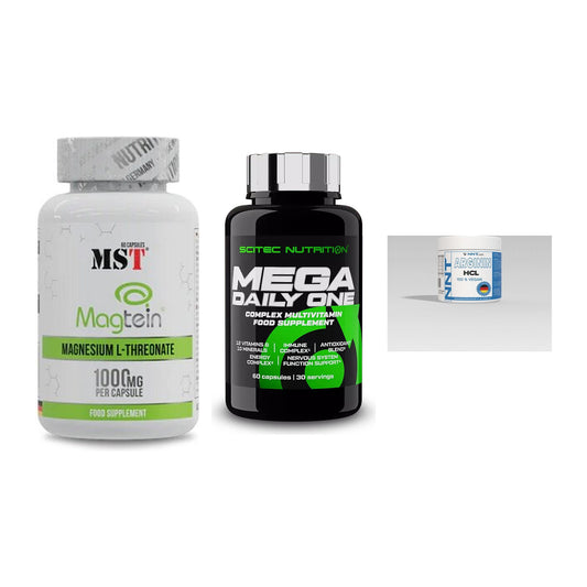 Ausdauer-Set: MST Magnesium + Scitec Mega + NNT Arginin – alle enthaltenen Artikel