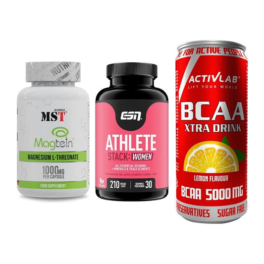 Ausdauer-Set: MST Magnesium + ESN Athlete + Activlab BCAA – alle enthaltenen Artikel