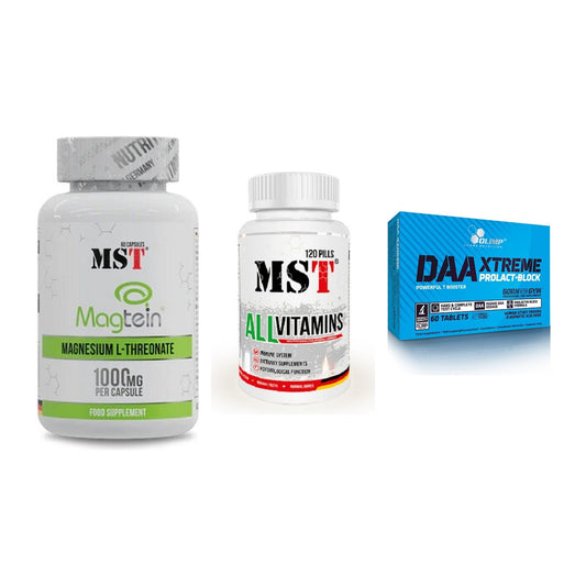 Ausdauer-Set: MST Magnesium + MST All Vitamins + Olimp DAA Xtreme – alle enthaltenen Artikel