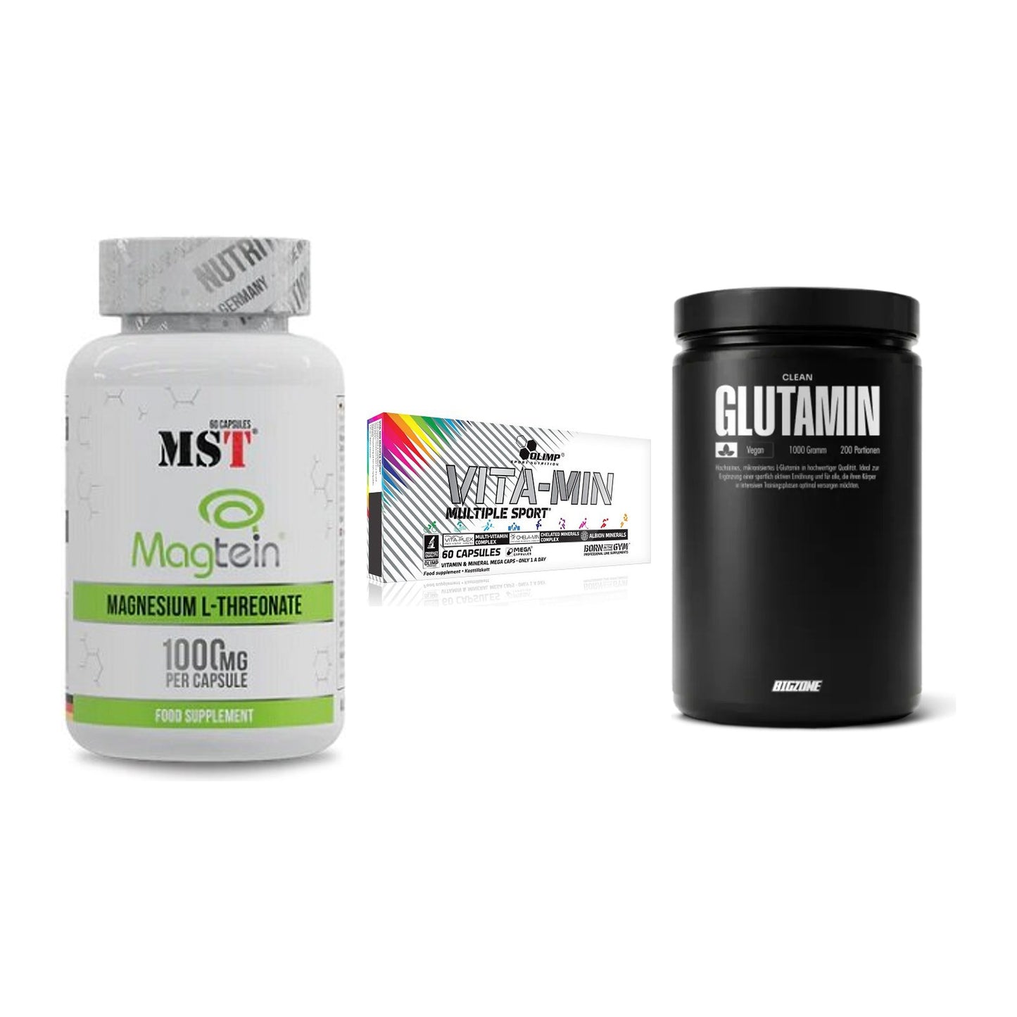 Ausdauer-Set: MST Magnesium + Olimp Vita-Min + Big Zone Glutami – alle enthaltenen Artikel