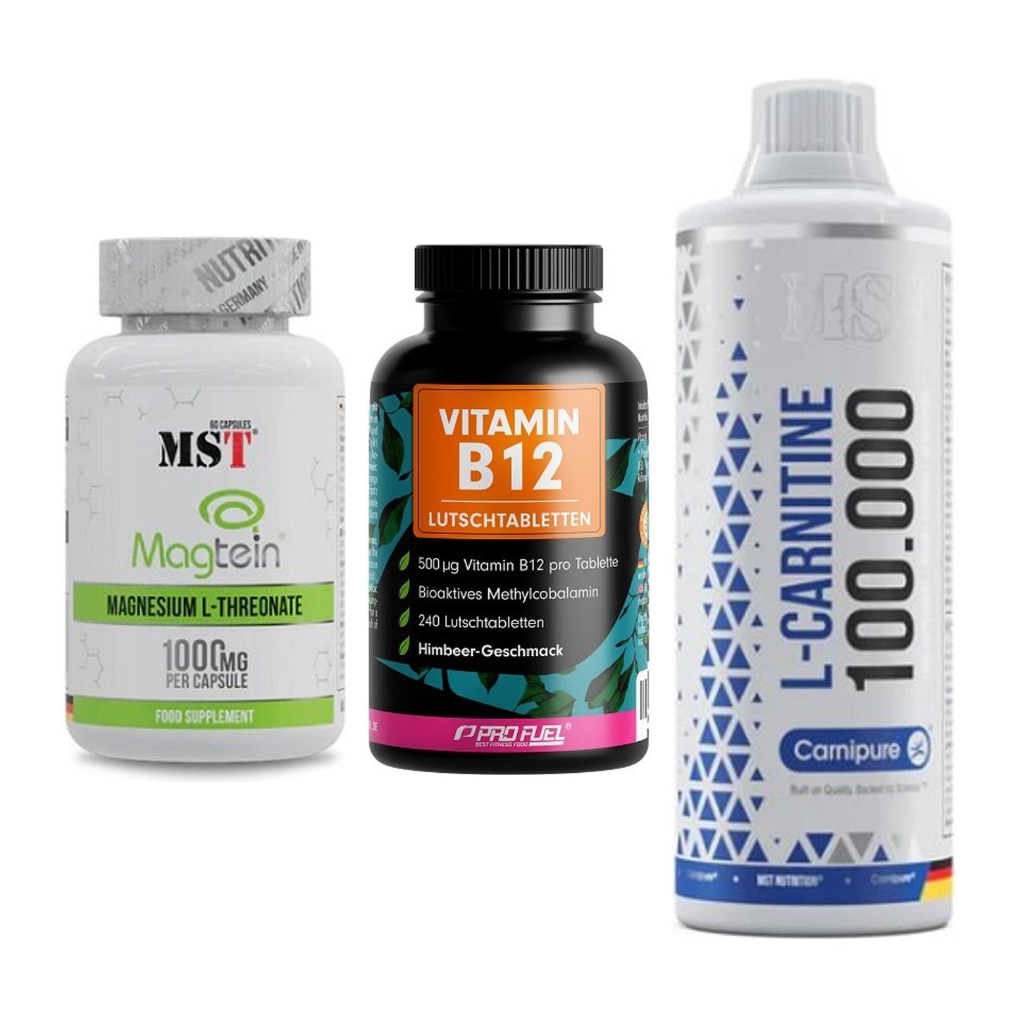 Ausdauer-Set: MST Magnesium + ProFuel Vitamin + MST L-Carnitine – alle enthaltenen Artikel