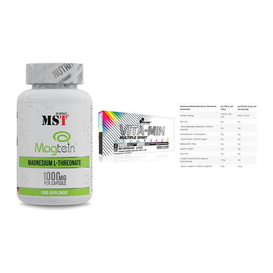 Ausdauer-Set: MST Magnesium + Olimp Vita-Min + INLEAD L-Arginin – alle enthaltenen Artikel