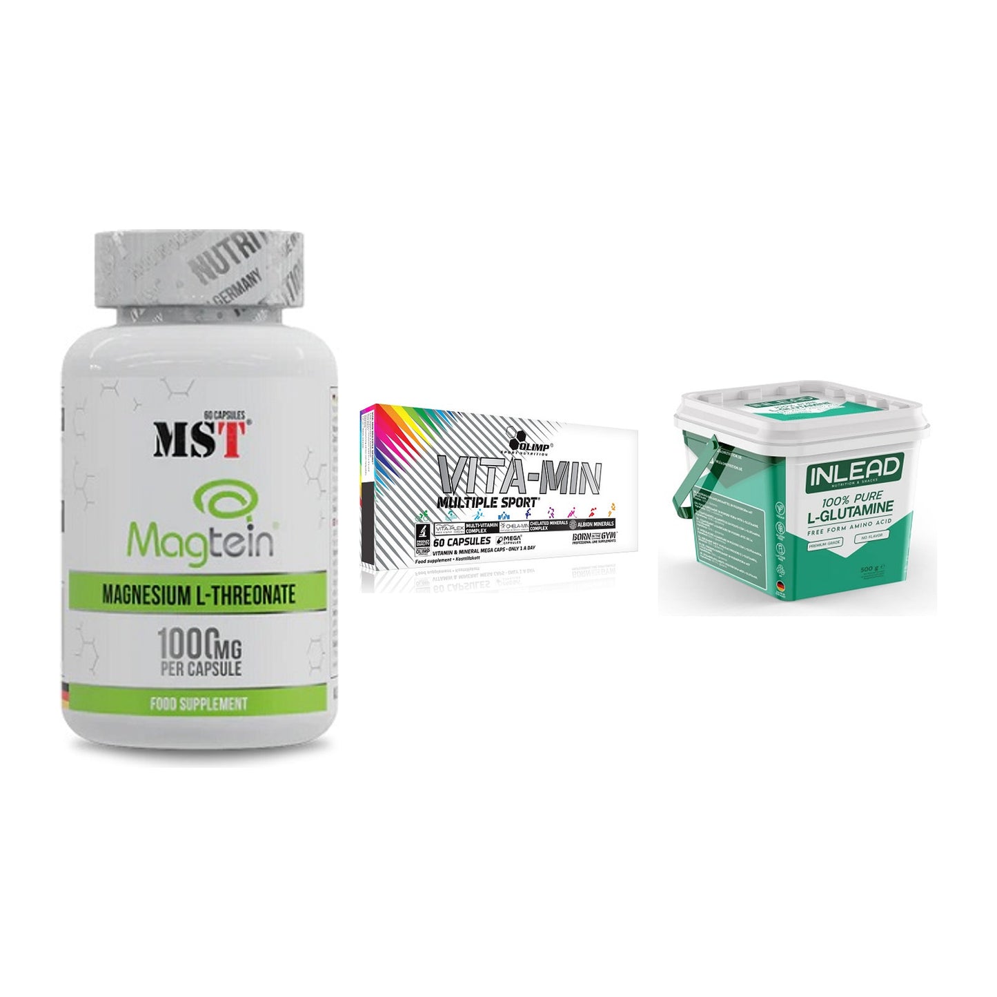Ausdauer-Set: MST Magnesium + Olimp Vita-Min + INLEAD L-Glutami – alle enthaltenen Artikel