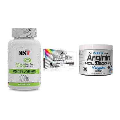 Ausdauer-Set: MST Magnesium + Olimp Vita-Min + NNT Arginin HCL – alle enthaltenen Artikel