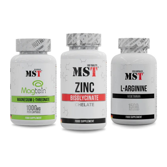 Ausdauer-Set: MST Magnesium + MST Zinc Chelate + MST L-Arginine – alle enthaltenen Artikel