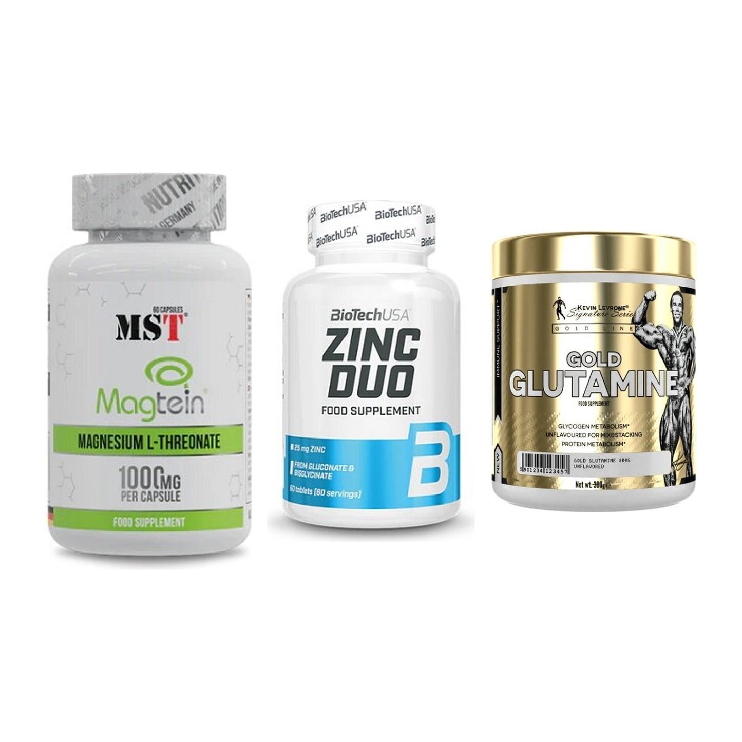 Ausdauer-Set: MST Magnesium + BioTech Zinc Duo + Kevin Levrone – alle enthaltenen Artikel
