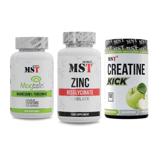 Ausdauer-Set: MST Magnesium + MST Zinc Chelate + MST Creatine – alle enthaltenen Artikel