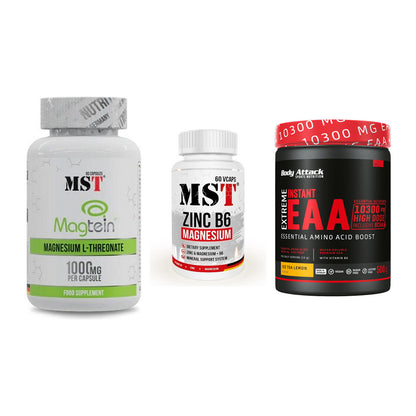 Ausdauer-Set: MST Magnesium + MST Zinc + Body Attack – alle enthaltenen Artikel