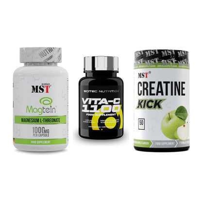 Ausdauer-Set: MST Magnesium + Scitec Vitamin C + MST Creatine – alle enthaltenen Artikel