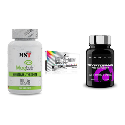 Ausdauer-Set: MST Magnesium + Olimp Vita-Min + Scitec Tryptopha – alle enthaltenen Artikel