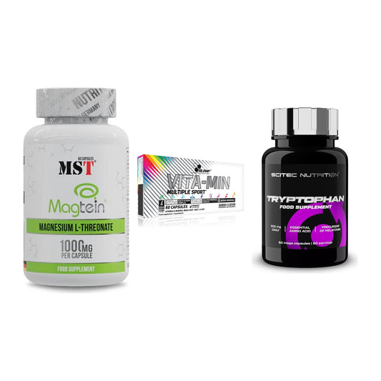 Ausdauer-Set: MST Magnesium + Olimp Vita-Min + Scitec Tryptopha – alle enthaltenen Artikel
