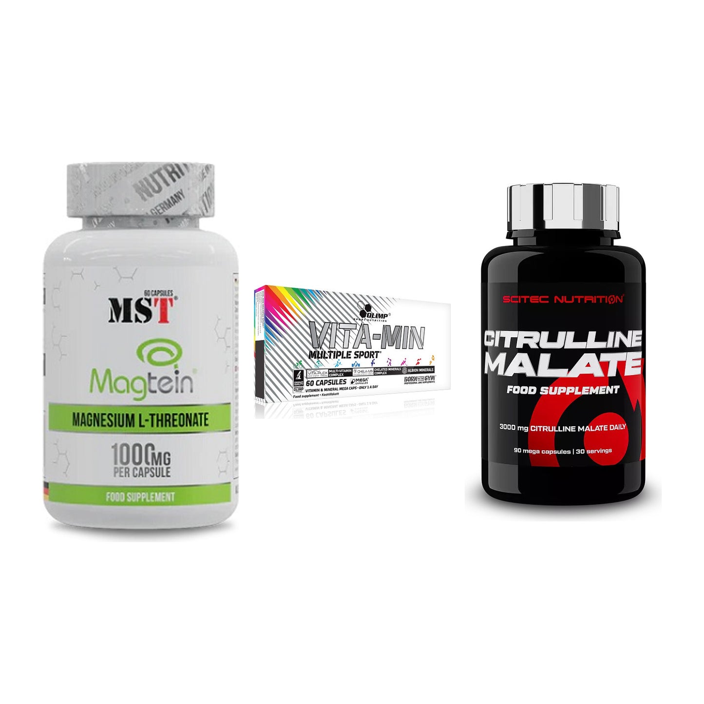 Ausdauer-Set: MST Magnesium + Olimp Vita-Min + Scitec Citrullin – alle enthaltenen Artikel