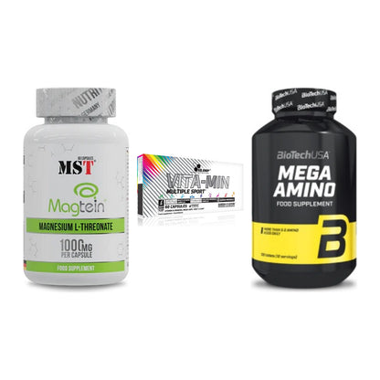Ausdauer-Set: MST Magnesium + Olimp Vita-Min + BioTech Mega – alle enthaltenen Artikel