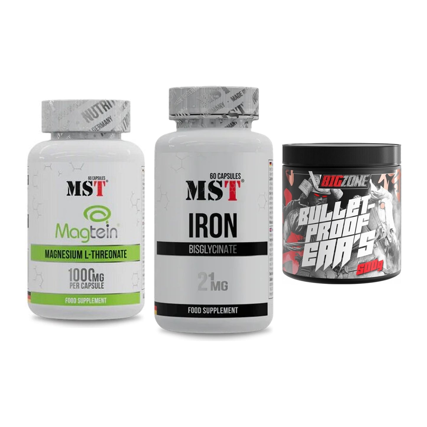Ausdauer-Set: MST Magnesium + MST Iron Bisglyc + Big Zone Bulletp – alle enthaltenen Artikel