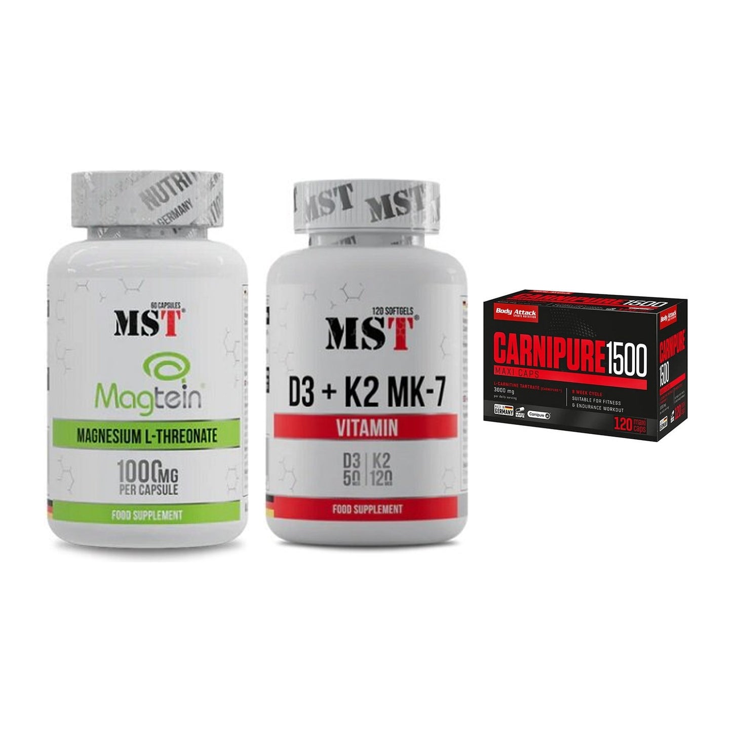 Ausdauer-Set: MST Magnesium + MST Vitamin D3 + Body Attack – alle enthaltenen Artikel