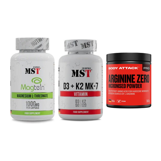 Ausdauer-Set: MST Magnesium + MST Vitamin D3 + Body Attack 100 – alle enthaltenen Artikel
