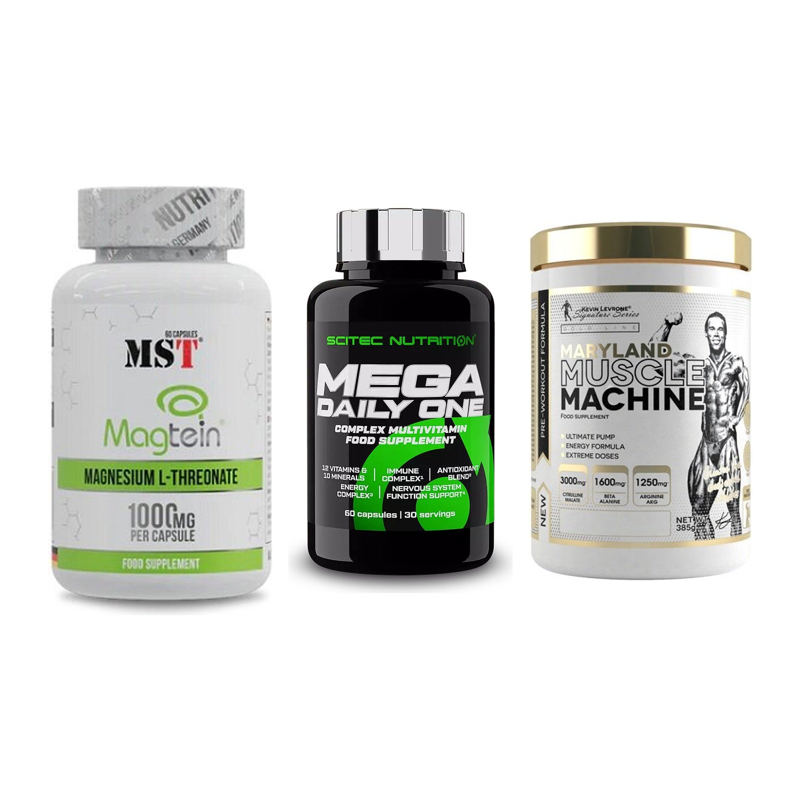 Ausdauer-Set: MST Magnesium + Scitec Mega + Kevin Levrone – alle enthaltenen Artikel