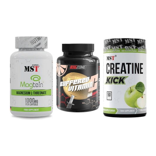Ausdauer-Set: MST Magnesium + Big Zone Buffere + MST Creatine – alle enthaltenen Artikel