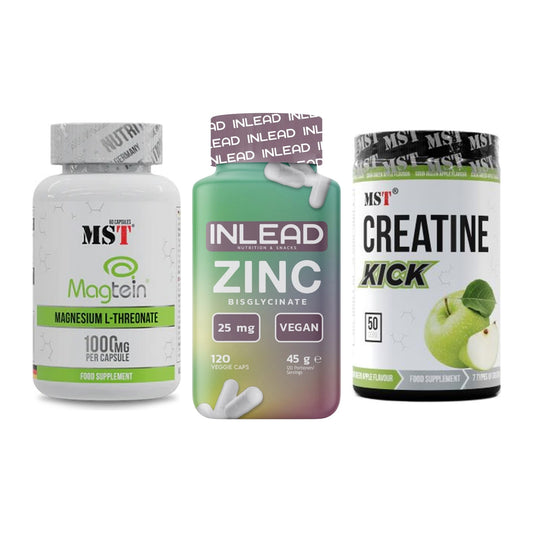 Ausdauer-Set: MST Magnesium + INLEAD Zink + MST Creatine – alle enthaltenen Artikel