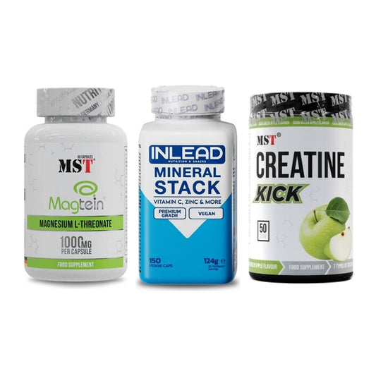 Ausdauer-Set: MST Magnesium + INLEAD Mineral + MST Creatine – alle enthaltenen Artikel
