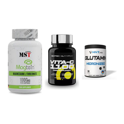 Ausdauer-Set: MST Magnesium + Scitec Vitamin C + NNT Glutamin – alle enthaltenen Artikel