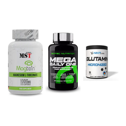 Ausdauer-Set: MST Magnesium + Scitec Mega + NNT Glutamin – alle enthaltenen Artikel