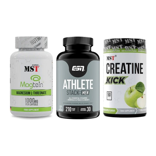 Ausdauer-Set: MST Magnesium + ESN Athlete + MST Creatine – alle enthaltenen Artikel