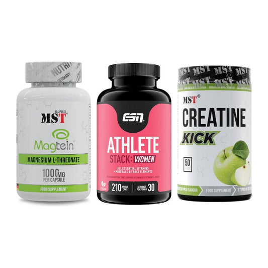Ausdauer-Set: MST Magnesium + ESN Athlete + MST Creatine – alle enthaltenen Artikel