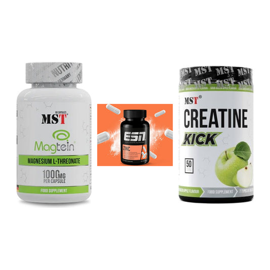 Ausdauer-Set: MST Magnesium + ESN Zinc + MST Creatine – alle enthaltenen Artikel
