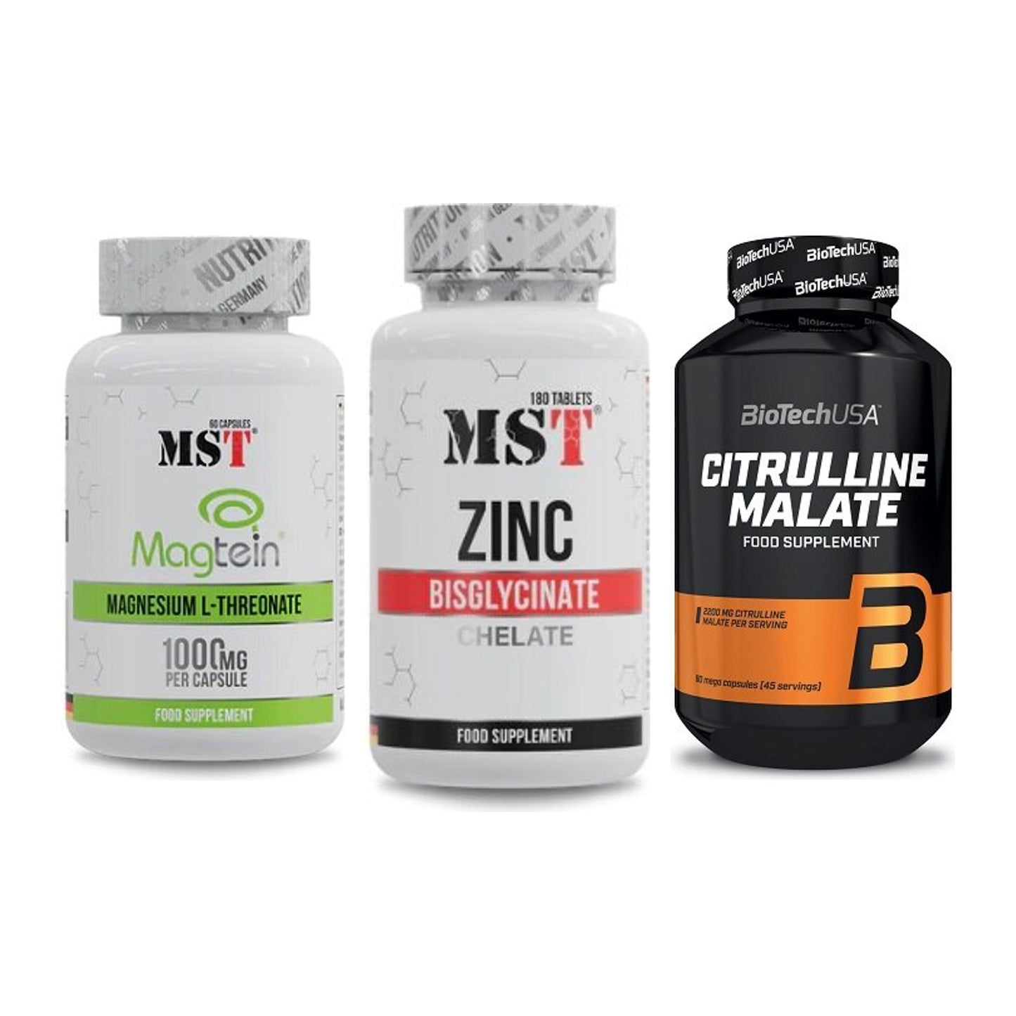 Ausdauer-Set: MST Magnesium + MST Zinc Chelate + BioTech Citrulli – alle enthaltenen Artikel