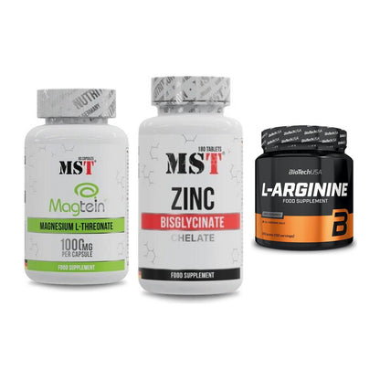 Ausdauer-Set: MST Magnesium + MST Zinc Chelate + BioTech L-Argini – alle enthaltenen Artikel