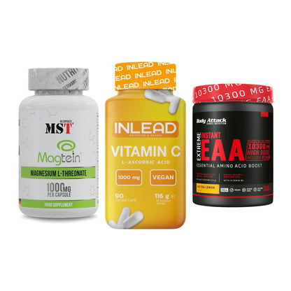 Ausdauer-Set: MST Magnesium + INLEAD Vitamin C + Body Attack – alle enthaltenen Artikel