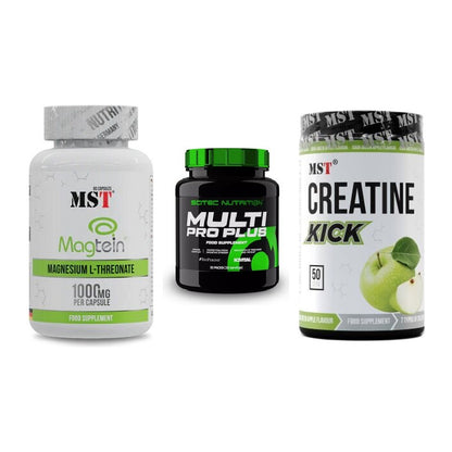 Ausdauer-Set: MST Magnesium + Scitec Multi Pro + MST Creatine – alle enthaltenen Artikel