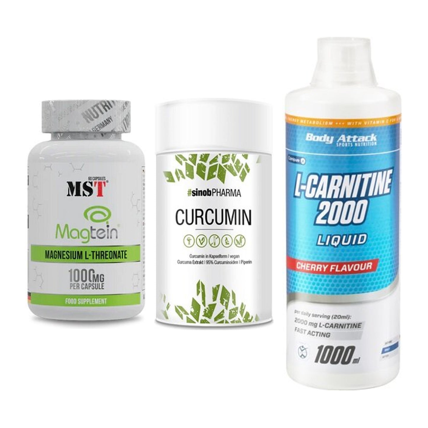 Ausdauer-Set: MST Magnesium + Sinob Curcumin + Body Attack – alle enthaltenen Artikel