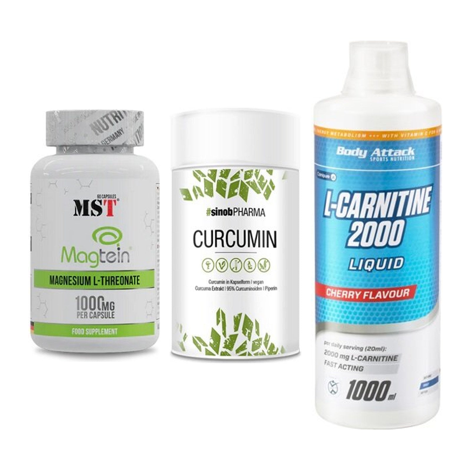 Ausdauer-Set: MST Magnesium + Sinob Curcumin + Body Attack – alle enthaltenen Artikel