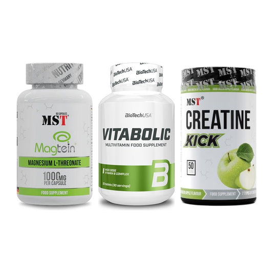 Ausdauer-Set: MST Magnesium + BioTech Vitaboli + MST Creatine – alle enthaltenen Artikel