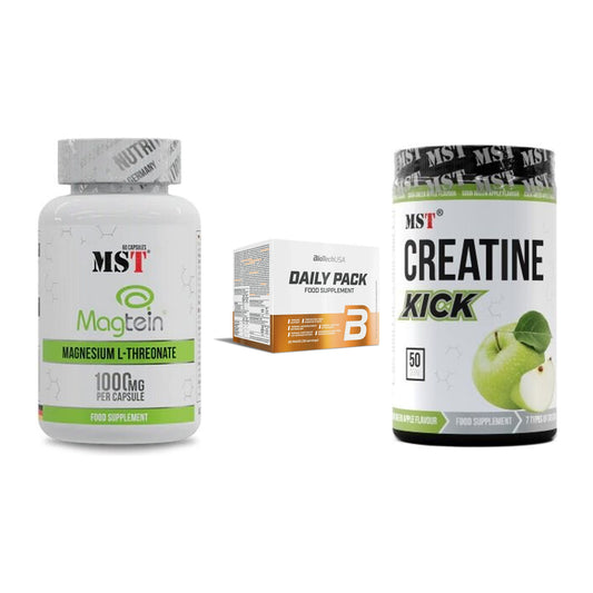 Ausdauer-Set: MST Magnesium + BioTech Daily + MST Creatine – alle enthaltenen Artikel