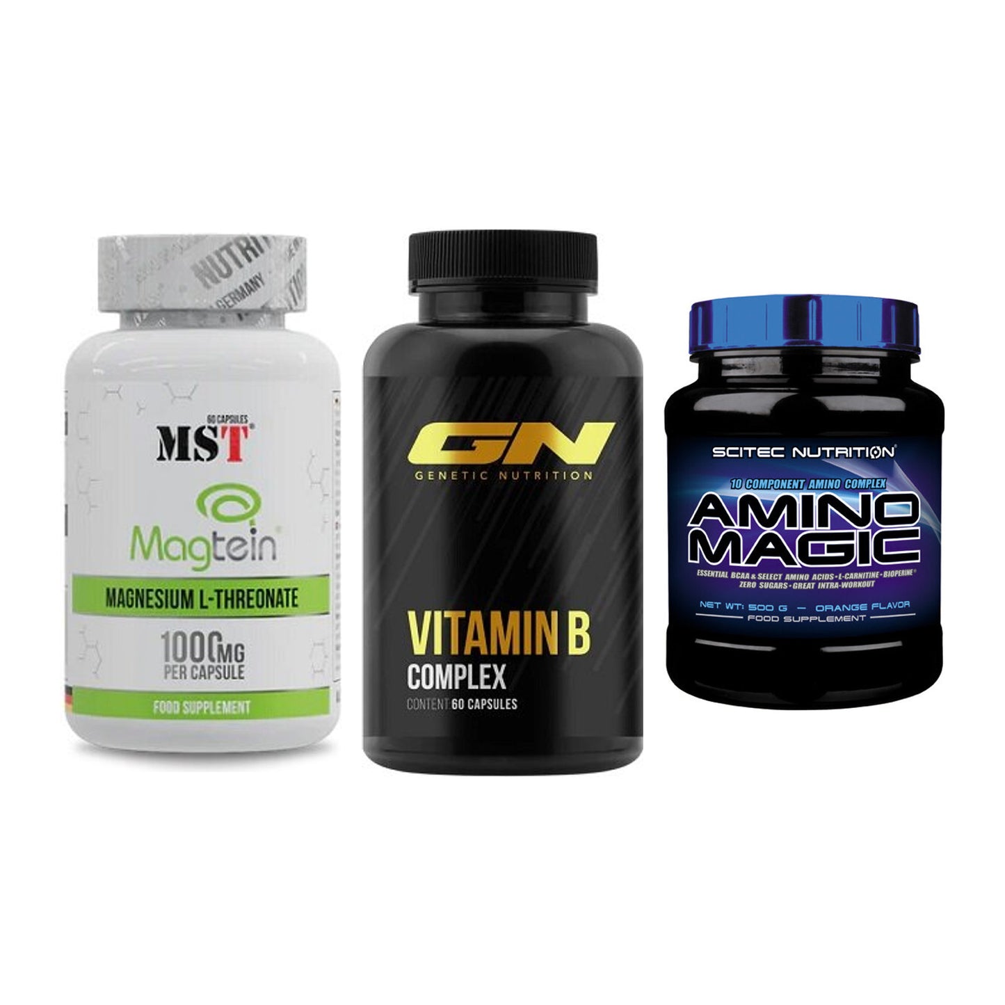 Ausdauer-Set: MST Magnesium + GN Vitamin + Scitec Amino – alle enthaltenen Artikel