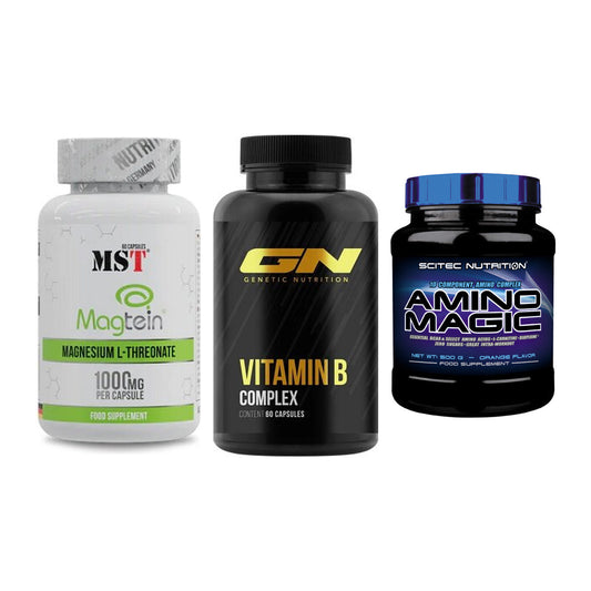 Ausdauer-Set: MST Magnesium + GN Vitamin + Scitec Amino – alle enthaltenen Artikel