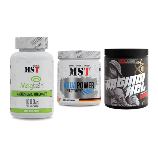 Ausdauer-Set: MST Magnesium + MST Aqua Power + Big Zone Arginin – alle enthaltenen Artikel