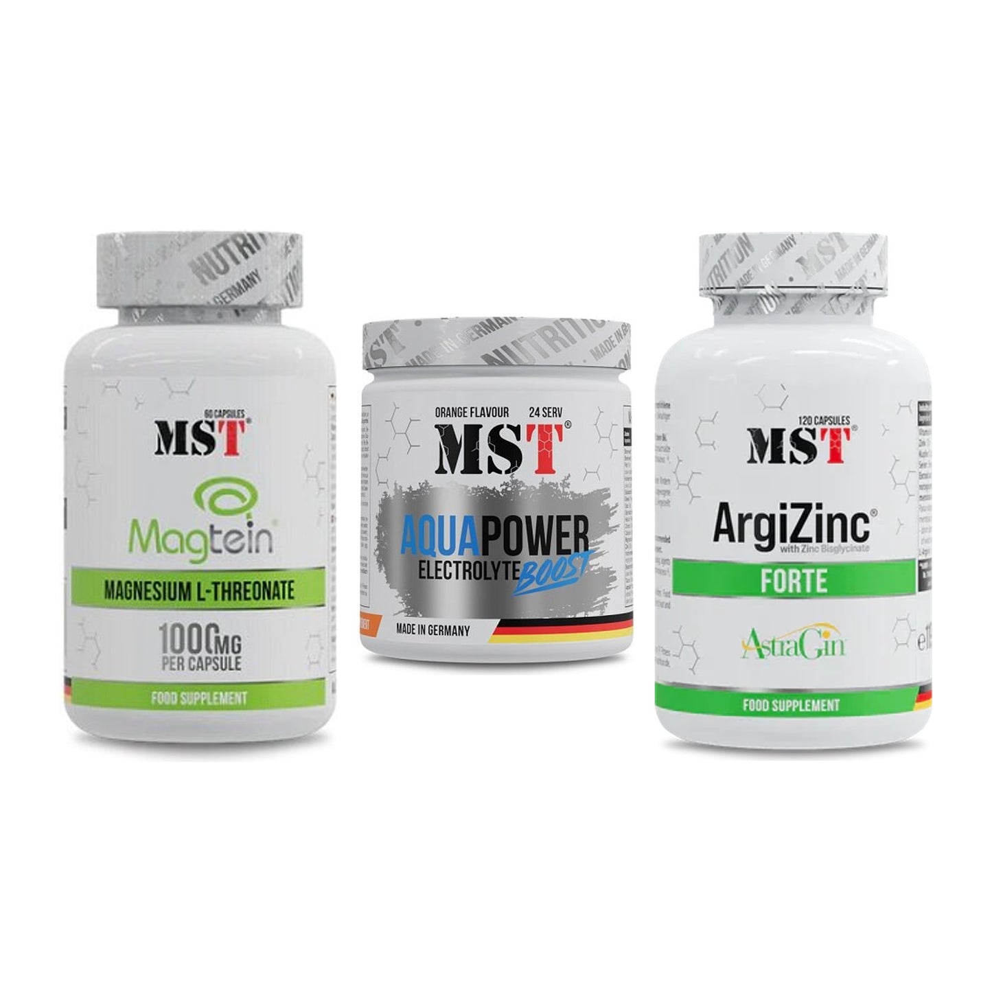 Ausdauer-Set: MST Magnesium + MST Aqua Power + MST ArgiZinc – alle enthaltenen Artikel
