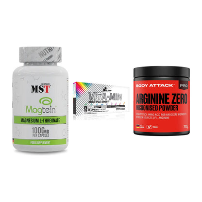 Ausdauer-Set: MST Magnesium + Olimp Vita-Min + Body Attack 100 – alle enthaltenen Artikel