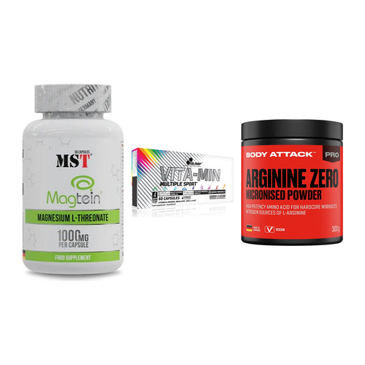 Ausdauer-Set: MST Magnesium + Olimp Vita-Min + Body Attack 100 – alle enthaltenen Artikel