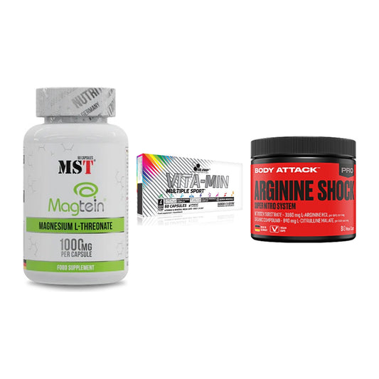 Ausdauer-Set: MST Magnesium + Olimp Vita-Min + Body Attack – alle enthaltenen Artikel